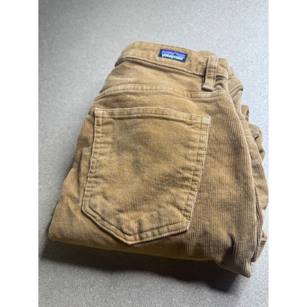 Patagonia Womens Tan Brown Corduroy Slim Fit Pants Size 29 27 Inseam